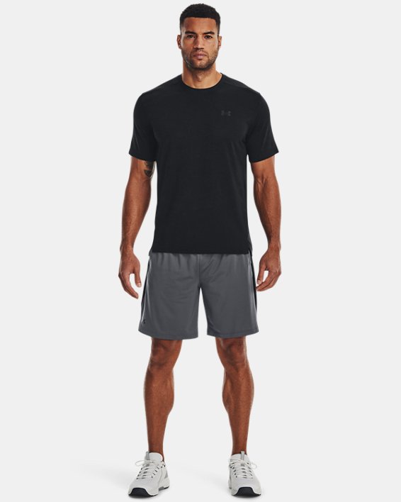 Men's UA Tech™ Vent Jacquard Short Sleeve in Black image number 2